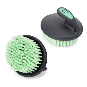 11467 - Animal Accessories - PALM BRUSH SOFT - Mint/Grey - Austral Ag