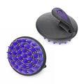 11442 - Animal Accessories - Palm Curry Comb with Rubber Bristles - Purple/Black - Austral Ag