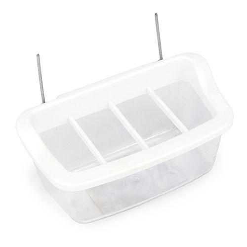 14696 - Animal Accessories - Plastic Bird Feeder with Dividers - 9cm - Austral Ag