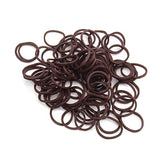 11414 - Animal Accessories - Plastic Braid Aid Rubber Bands - Brown - 500 Pk - Austral Ag