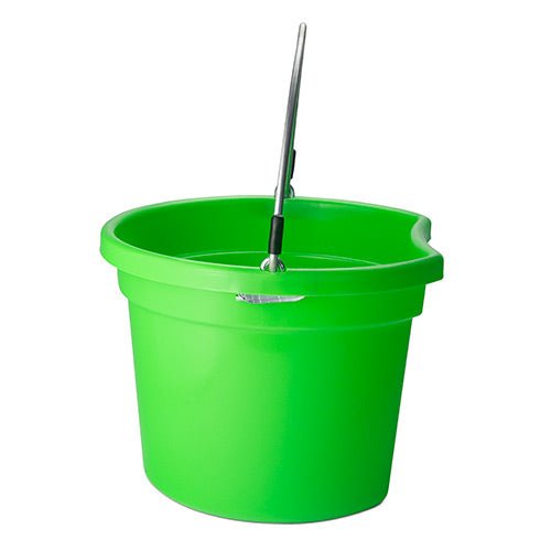 18562 - Animal Accessories - Plastic Flat Back Bucket with Metal Handle - Blue - 8 Litre - Austral Ag