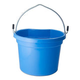 18562 - Animal Accessories - Plastic Flat Back Bucket with Metal Handle - Blue - 8 Litre - Austral Ag