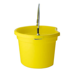 18566 - Animal Accessories - Plastic Flat Back Bucket with Metal Handle - Purple - 8 Litre - Austral Ag