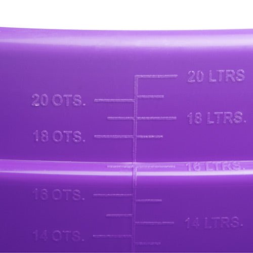 18572 - Animal Accessories - Plastic Flat Back Bucket with Metal Handle - Purple - 20 Litre - Austral Ag