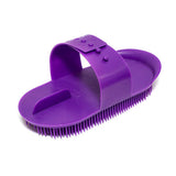 13185 - Animal Accessories - Plastic Massage Curry Comb - Purple - Large - Austral Ag