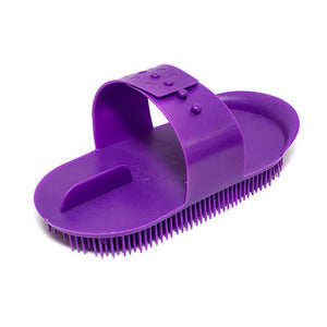 13185 - Animal Accessories - Plastic Massage Curry Comb - Purple - Large - Austral Ag