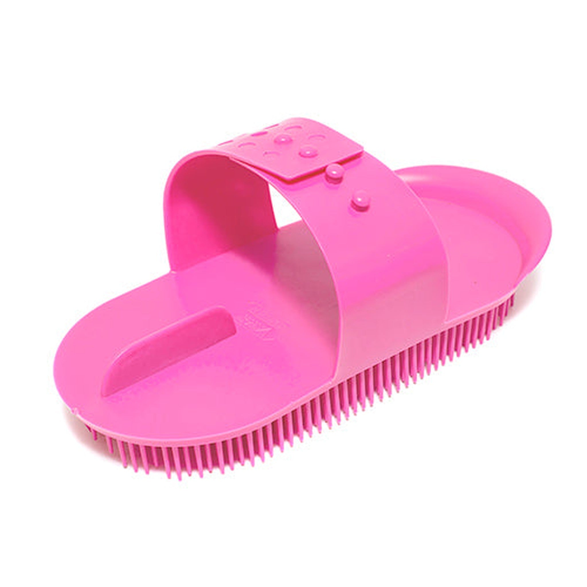 13184 - Animal Accessories - Plastic Massage Curry Comb - Pink - Large - Austral Ag
