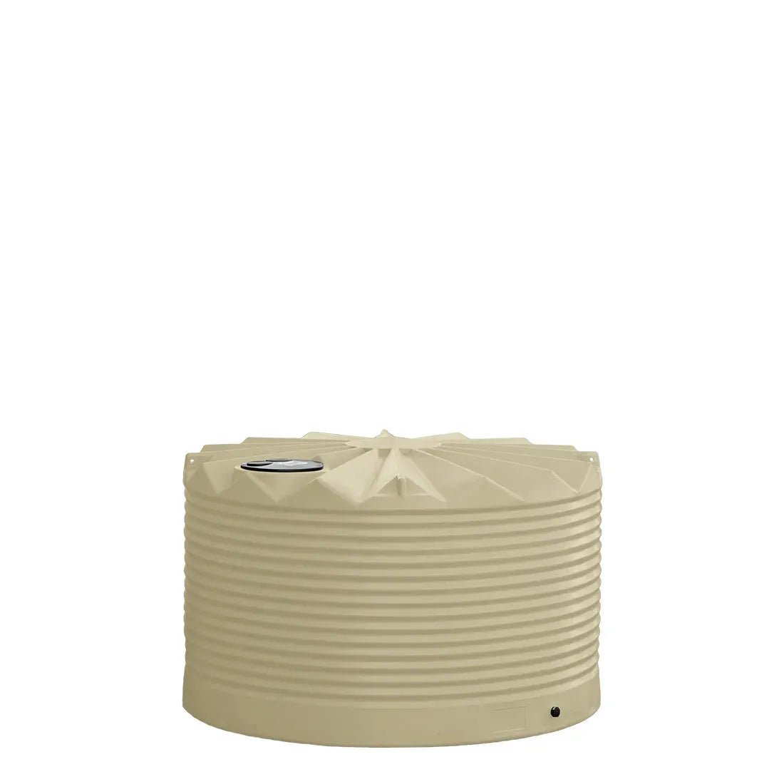 17405 - Tanks - Poly Rainwater Tank Low Profile 4,000L - Smooth Cream - Austral Ag