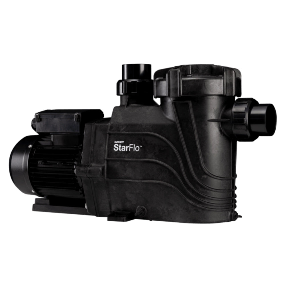 Black pump with 'StarFlo' branding on a white background