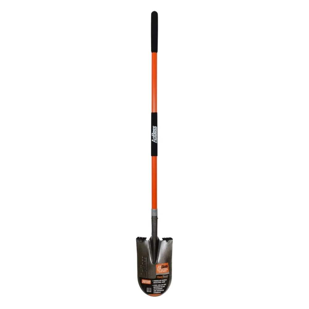 18204 - Hardware - Post Hole Shovel Round Long Fibreglass Handle - Austral Ag
