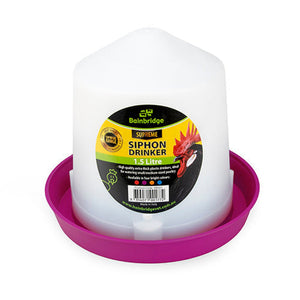 14451 - Animal Accessories - Poultry Drinker Siphon Straight - Purple - 1.5L - Austral Ag