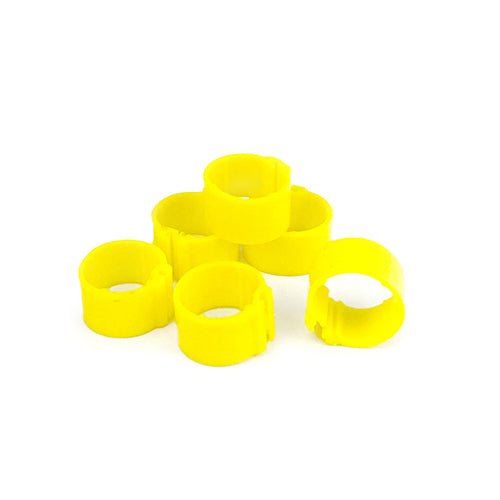 14614 - Livestock - Poultry Leg Rings 24 Pk - 21mm - Yellow - Austral Ag