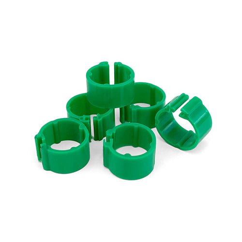 14602 - Livestock - Poultry Leg Rings 24 Pk - 12mm - Green - Austral Ag