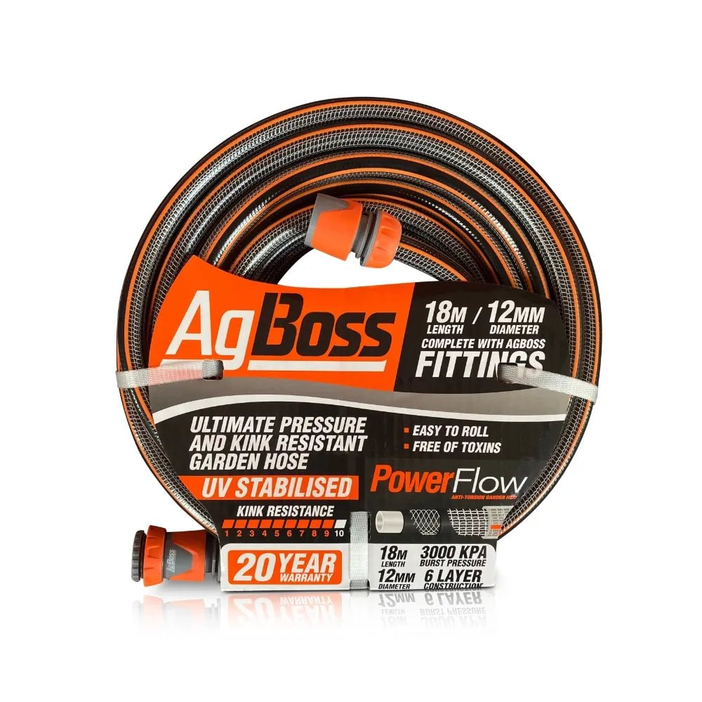 18136 - Hardware - Premium Hose Fitted - 12mm x 18m - Austral Ag