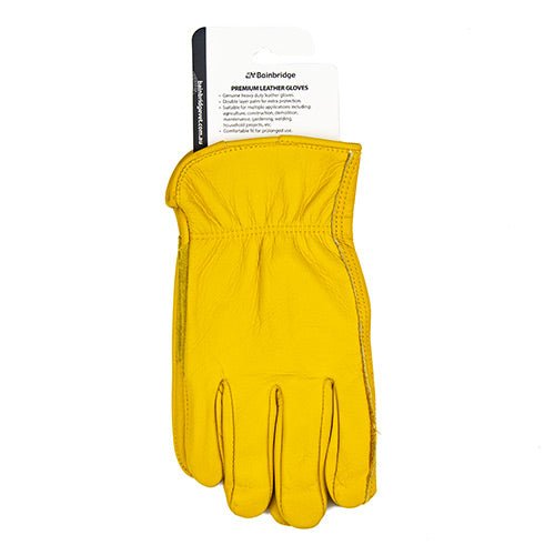 18865 - Hardware - Premium Leather Gloves with Palm Protection - Small - Austral Ag