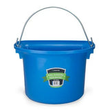 18588 - Animal Accessories - Rail Hanging Flat Back Bucket with Metal Handle - Blue - 12 Litre - Austral Ag