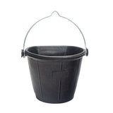 18561 - Animal Accessories - Recycled Rubber Flat Back Bucket - 18L - Austral Ag