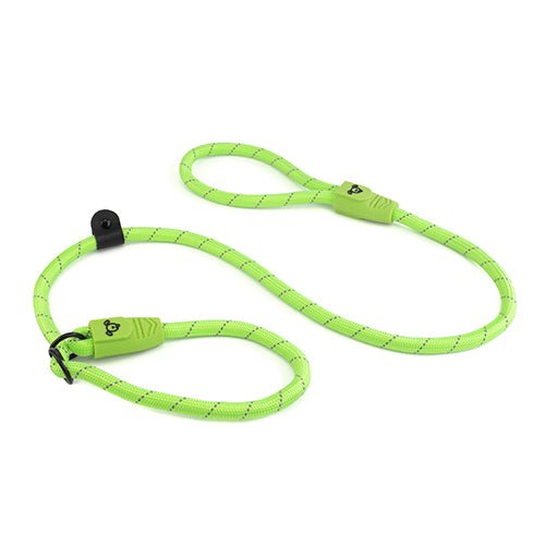14265 - Animal Accessories - Reflective Rope Dog Lead Slip and Stopper - Green - 13mm x 120cm - Austral Ag