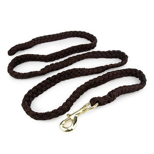 13849 - Animal Accessories - Rope Lead with Brass Snap - Brown - 2m - Austral Ag