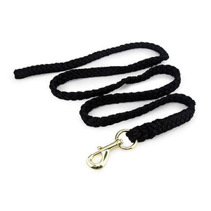 13847 - Animal Accessories - Rope Lead with Brass Snap - Black - 2m - Austral Ag