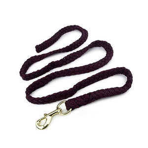 13851 - Animal Accessories - Rope Lead with Brass Snap - Purple - 2m - Austral Ag