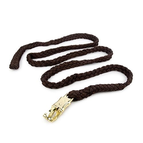 13854 - Animal Accessories - Rope Lead with Panic Snap - Brown - 2m - Austral Ag