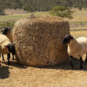 13741 - Animal Accessories - Round Bale Hay Net Knotted - 4'x 4' - Austral Ag