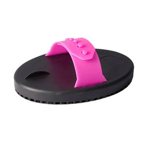 13195 - Animal Accessories - Rubber Curry Comb - Pink - Large - Austral Ag