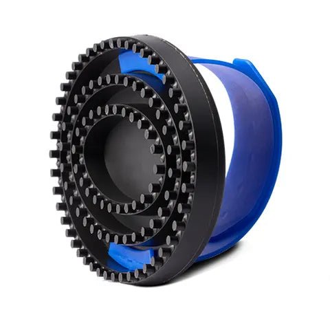 13193 - Animal Accessories - Rubber Curry Comb - Blue - Large - Austral Ag