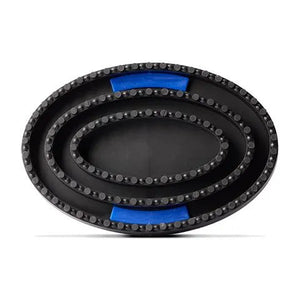 13193 - Animal Accessories - Rubber Curry Comb - Blue - Large - Austral Ag