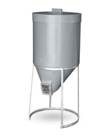 15998 - Hardware - Silo with Lid & Gal Stand - 200L - Grey - Austral Ag
