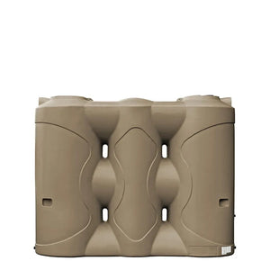 17578 - Tanks - Slimline Poly Rainwater Tank 3,000L - Autumn Brown - Austral Ag