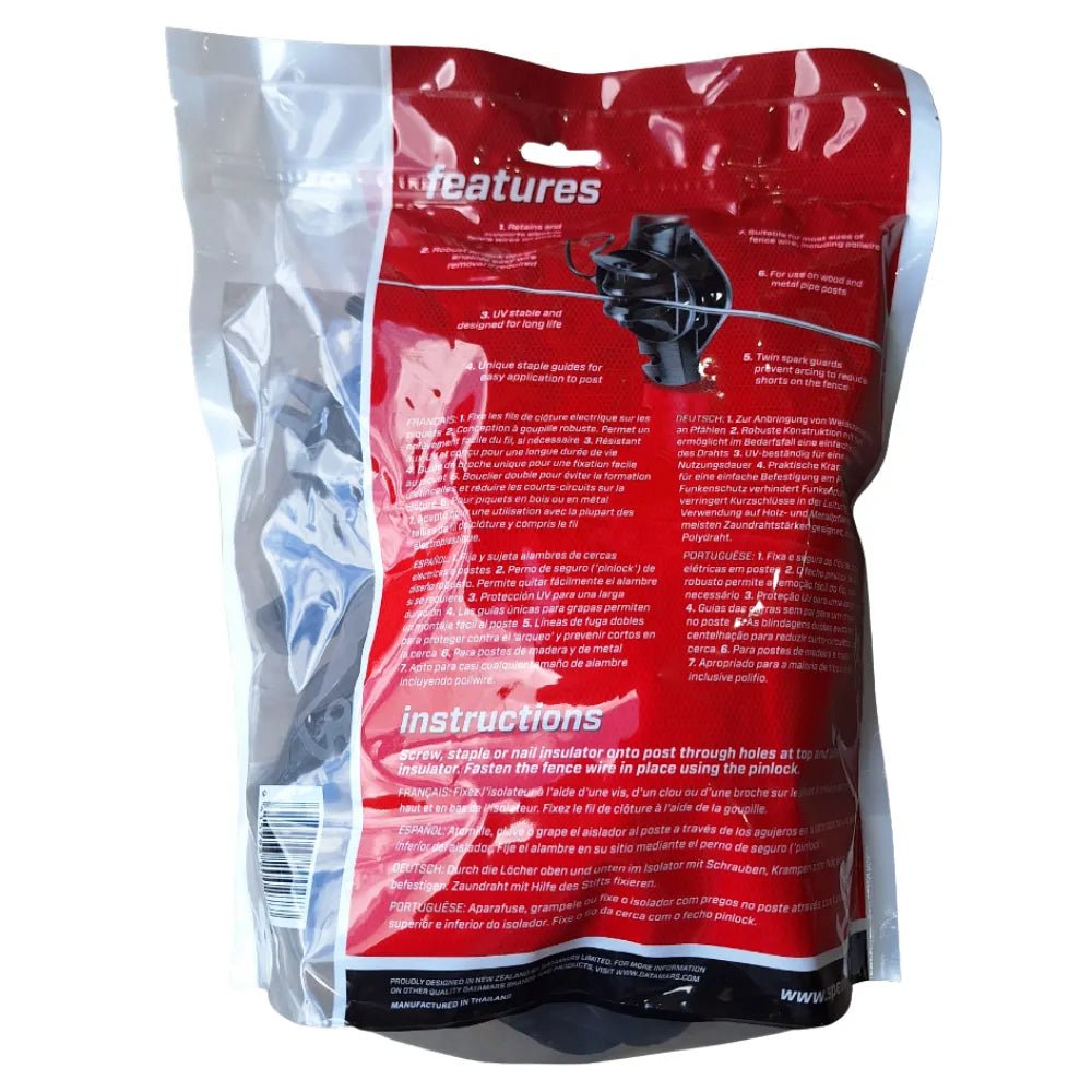 18907 - Fencing - Speedrite Wood Post Pinlock Insulator - 25 Pk - Austral Ag