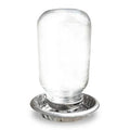 14469 - Animal Accessories - Stainless Steel Chick Drinker with Glass Mason Jar 1L - Austral Ag