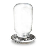 14469 - Animal Accessories - Stainless Steel Chick Drinker with Glass Mason Jar 1L - Austral Ag
