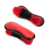 11427 - Animal Accessories - STIFF DANDY BRUSH SENIOR - Red/Black - Austral Ag