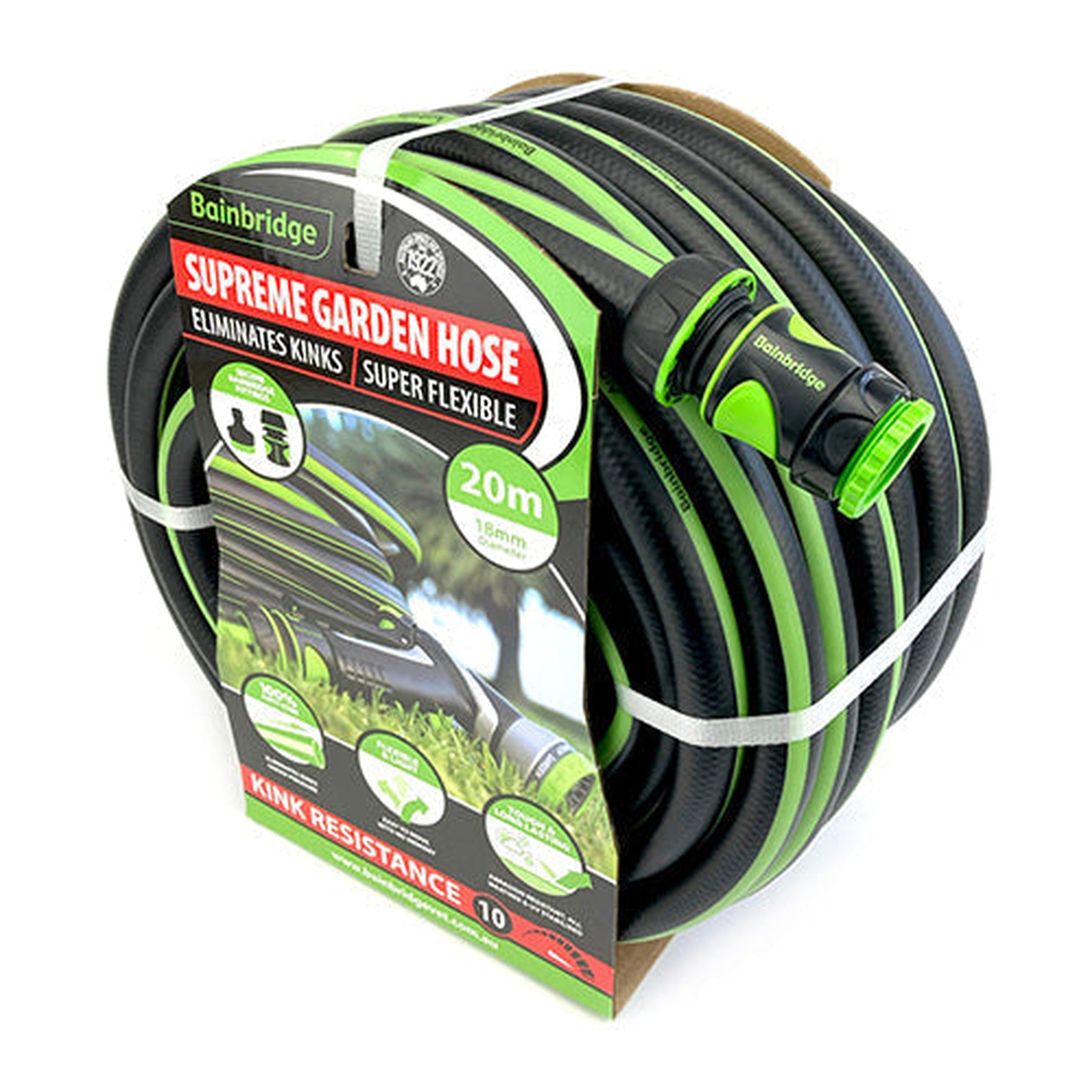 13351 - Hardware - Supreme Garden Hose with Fittings - 18mm x 20m - Austral Ag