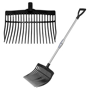 13604 - Hardware - Supreme Telescopic Stable Fork Plastic - Black - Austral Ag