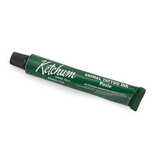 12763 - Livestock - Tattoo Ink Paste Tube Ketchum 28g - Green - Austral Ag