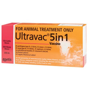 Ultravac 5 in 1 Vaccine Bottle - Animal Health - Austral Ag
