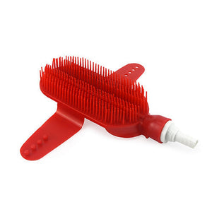 13226 - Animal Accessories - Washer Groomer Curry Comb - Red - Austral Ag